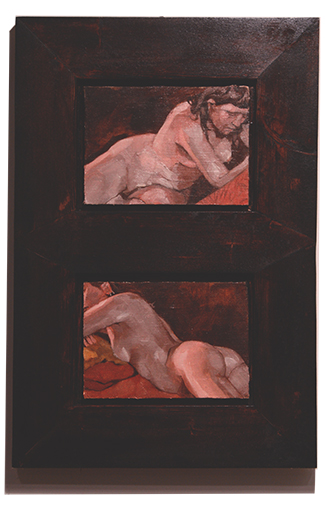 double figure oil painting
